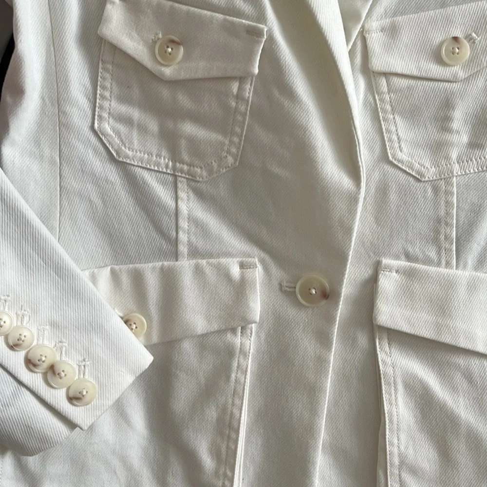 Anthropologie Jacket Fully Lined White Size 2 - Picture 5 of 16